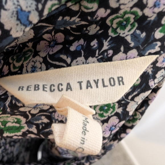 💘 Rebecca Taylor Sz 4 Sheer Silk Blouse - Picture 5 of 7